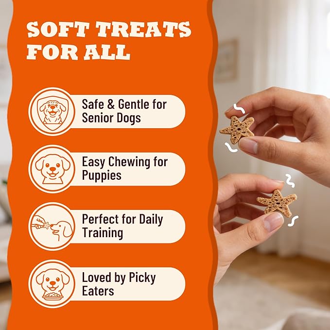 14.1oz Soft Dog Treats, Healthy Training Treats for Dogs with Chicken&Rabbit - Puppy Snacks with Dietary Fiber&Calcium for Digestion - Funny Dog Cookies for Small, Medium&Large Breed