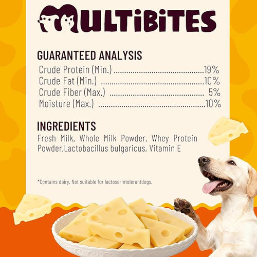 14.1oz Cheese Bites for Dogs - High-Protein Cheese Dog Treats for Digestive & Immune System Health - Original Chewy Natural Puppy Training Treat