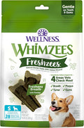 WHIMZEES Wellness Freshzees Dog Dental Treats, Small Size Stick, (28 Count)