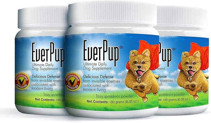EverPup Multivitamin Dog Supplement - Glucosomine & Apoptogens for Hip & Joint Health + Probiotics & Prebiotics with Enzymes for Digestion