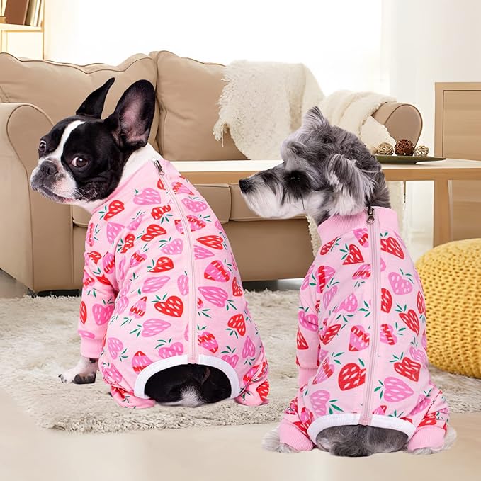 Dog Surgery Recovery Suit, Dog Onesie for Surgery Female Male Dogs, Dogs Pajamas Long Sleeve, Small Dogs Onesie, Abdominal Wound Bandages Surgical Suit, Cat Recovery Suit for Shedding Skin Disease