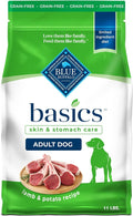 Blue Buffalo Basics Grain-Free Adult Dry Dog Food, Skin & Stomach Care, Limited Ingredient Diet for Dogs, Lamb Recipe, 11-lb. Bag