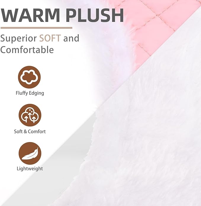 PUPTECK Plush Dog Harness and Leash Set for Small Medium Dogs No Pull Step-in Soft Mesh Puppy Cat Winter Vest Harnesses Reflective at Night Warm, Plush Pink, S