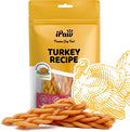 iPaw Turkey Dog Treats, All Natural Human Grade Dog Treat, Suitable for Training chew, Hypoallergenic, Rawhide Alternative, Braided Stick