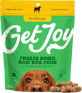 Get Joy Freeze Dried Dog Food | Beef Recipe with Superfoods for Gut Health & Digestion | Vet Formulated Meal or Topper for Puppy, Senior & Adult Dogs, 100% USDA Sourced, Seed Oil Free | 4oz Bag