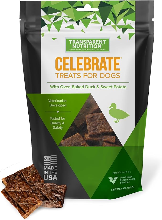 Celebrate Duck Jerky Treats – Veterinarian Developed Duck & Sweet Potato Dog Treats, High Protein