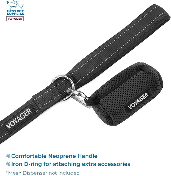 Best Pet Supplies Voyager Step-in Lock Pet Harness w Reflective Pet Leash Combo Set with Neoprene Handle 5ft - Supports Small, Medium and Large Breed Puppies/Cats - Army/Black Trim, XXS