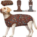 Kuoser Dog Recovery Suit for Post-Surgery Care, Spay Neuter Bodysuit for Female & Male Dogs, Anti-Licking Surgical Onesie, Snug Fit for Abdominal Wound Protection & Skin Healing, Brown XXL