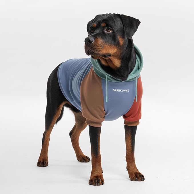 Spark Paws Dog Hoodie – Premium Dog Sweater for Small, Medium, and Large Dogs | Warm Outfits for French Bulldogs, Pitbull, Puppy, Winter Jacket Alternative - Alpine - 5XL