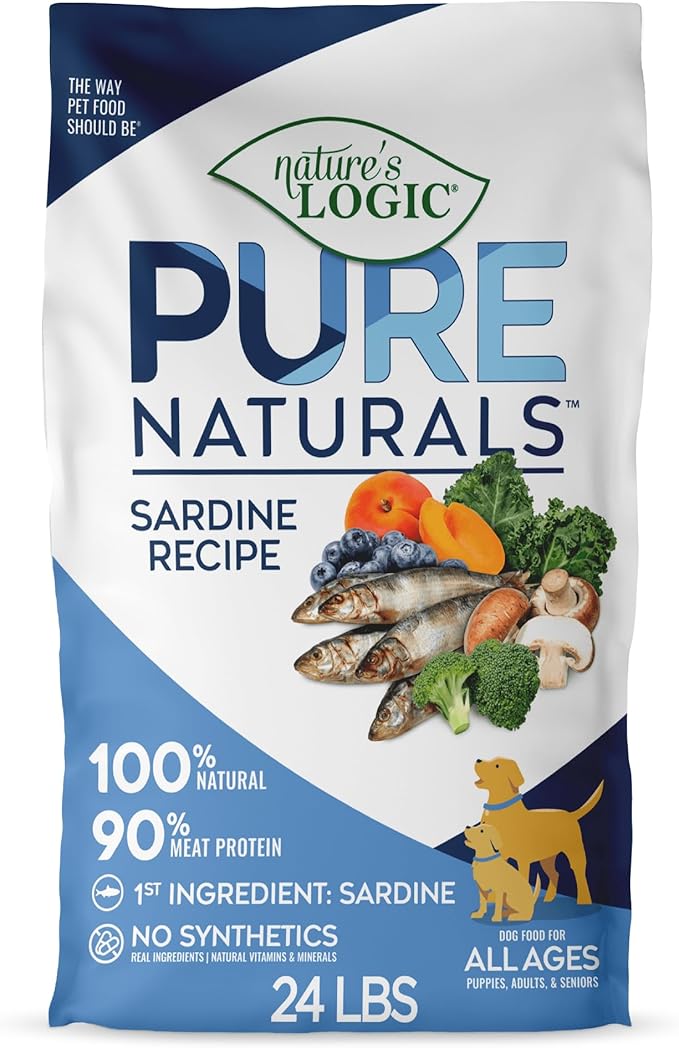 NATURE'S LOGIC Pure Naturals™ 100% Natural Sardine Recipe Synthetic-Free Dry Dog Food, 24 lbs