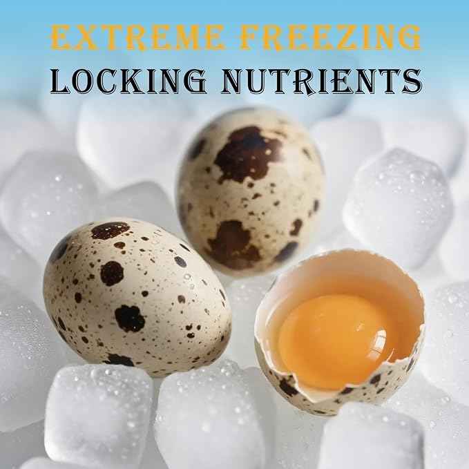Freeze Dried Quail Egg Yolk Dog Cat Treats, Single Ingredient Raw Snacks, High Protein, Supports Skin & Coat Health, Freeze Dried Dog Treats, No Additives, Grain & Gluten Free – 4.5oz