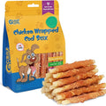 Gazeupon Soft Dog Treats, Healthy Training Treats for Dogs, Rawhide Free Snacks for Small Dogs, Chicken Wrapped Cod Sticks w/Glucosamine Chondroitin