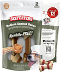 Beefeaters Medium Knotted Dog Bones Chicken Flavor 2ct (12 Pack) – Rawhide-Free Dog Chew Bones, No Artificial Flavors, Digestion-Friendly, Dental Support, Great for Puppies & Small Dogs
