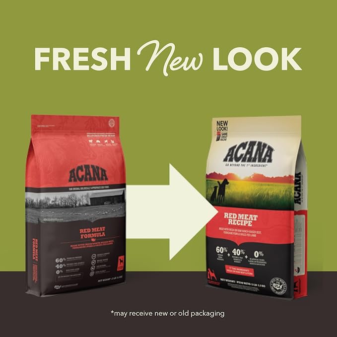 ACANA Grain Free Dry Dog Food Red Meat Recipe 4.5lb Bag