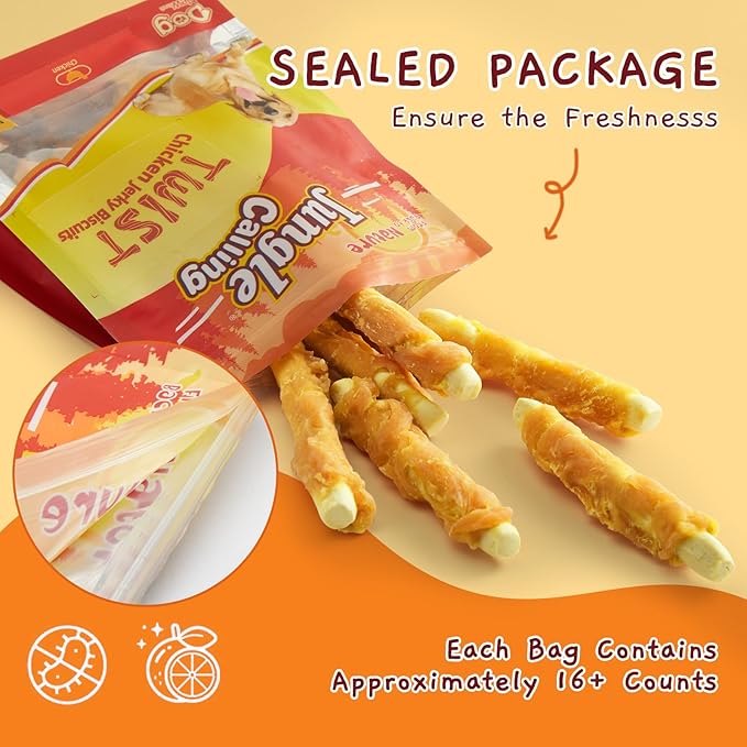 Jungle Calling Chicken Biscuits Dog Treats, Rawhide Free Soft Chewy Treats for Training Rewards,10.6oz (Pack of 2)