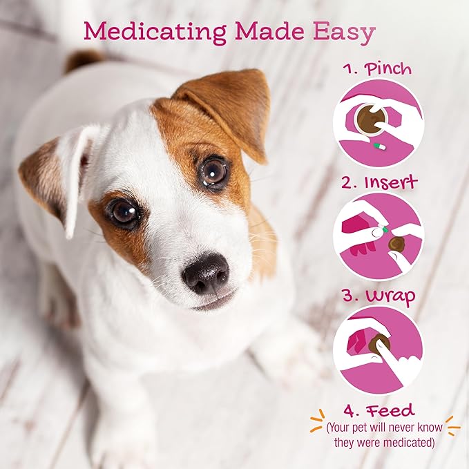 Riley's Pill Wrap for Dogs - Delicious Bacon Flavored Pill Paste for Dogs - Wrap Pills, Capsules, Tablets in a Pocket or Pouch to Mask The Taste & Make Pill Time Easy - 4.2 oz
