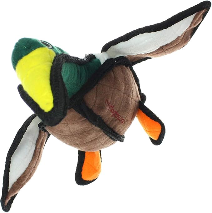 TUFFY - World's Tuffest Soft Dog Toy -Barnyard- Multiple Layers. Made Durable, Strong & Tough. Interactive Play (Tug, Toss & Fetch). Machine Washable & Floats. (Duck, Large 2 Pack)