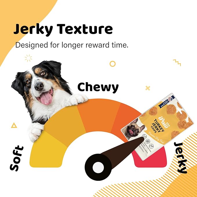 iPaw Turkey Chips Dog Treats for Puppy Training, All Natural Human Grade Dog Treat, Hypoallergenic, Easy to Digest (Turkey Chips)