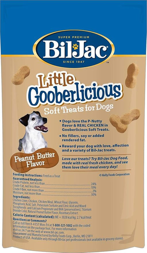 (4 Pack) Bil-Jac Little Gooberlicious Dog Treats, Peanut Butter, 4 Ounces Each