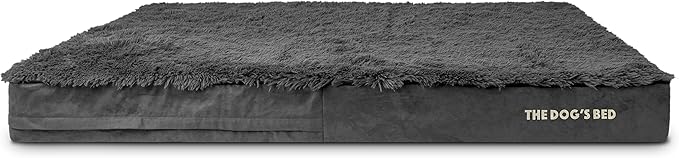 The Dog’s Bed Replacement Outer Cover, Fur Fabric, Grey Fur, XXXL, 6-Inch