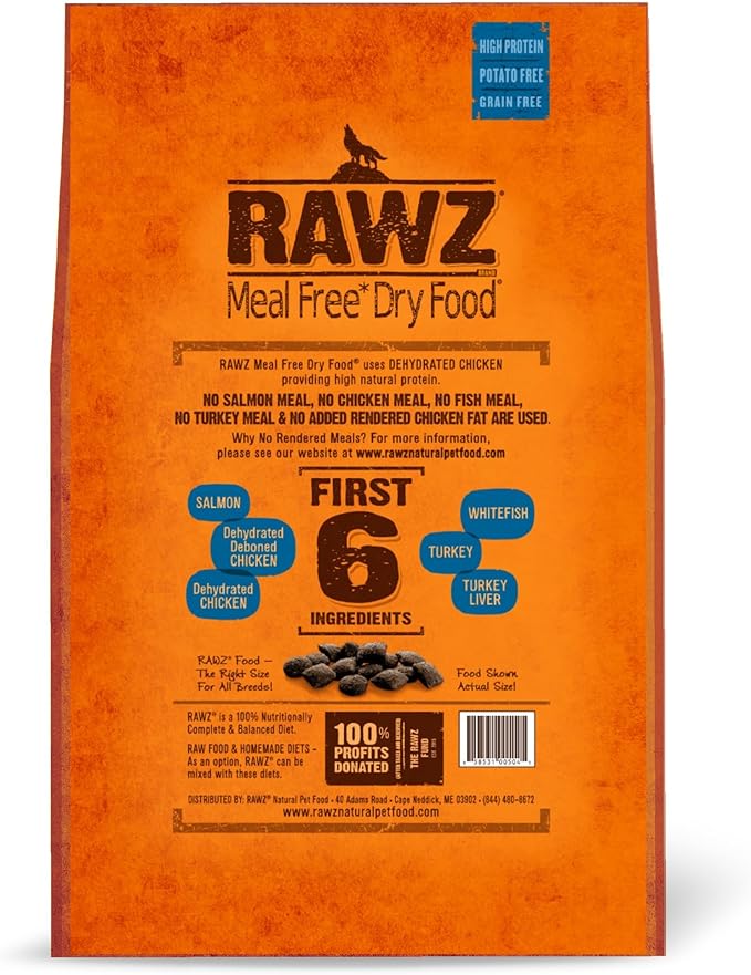 Rawz Meal Free Dry Dog Food (3.5 lb, Chicken,Salmon & Whitefish)