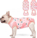 cyeollo Dog Surgery Recovery Suit, Soft Dog Onesie, E-Collar & Cone Alternative, Spay Neuter Suit for Male Female Dogs, Anti-Licking Wound Surgical Clothes, Comfy Body Suit for Small Dogs, Peach M