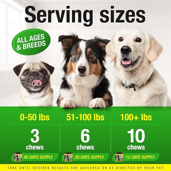 Glucosamine for Dogs - Hеmp Calming Chews with Glucosamine & Chondroitin - Daily Support with MSM, Omega 3 and Turmeric for Senior and Large Breed Dogs - Chicken Flavor, 120 Soft Treats