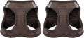 Voyager Step-in Plush Dog Harness – Soft Plush, Step in Vest Harness for Small and Medium Dogs by Best Pet Supplies - Chocolate Suede, XL (Chest: 20.5-23") (Pack of 2)