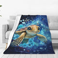 Turtle Blanket Sea Turtle Throw Blankets Cozy Fleece Flannel Blanket Lightweight Bedding Blanket Turtle Gifts Stuff for Girls Boys Women Lovers Adults Decor for Couch Sofa Bed 80"X60"