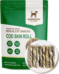 Freeze Dried Cod Skin Roll Dog Treats, Cat Treats, Rich in Omega-3, 3.5 Ounce (100.0g), Single Ingredient, High Protein Chew Snacks, Natural & Raw, No Additives, Grain Free, Gluten Free