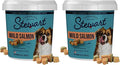 Stewart 100% Wild Salmon Dog Treats, 9.5 oz Tub, ~190 Pieces, Freeze Dried Raw, Ingredient, 65% Protein Training Treats or Meal Topper, Grain Free, Gluten Free (Pack of 2)
