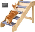 VEVOR Wood Pet Stairs, 5-Step Dog Stairs for High Beds, Sofa & Cars, 150lbs Load Capacity, Non-Slip Surface, Stable Cat & Dog Step Ladder for Small Medium Large Older Pet Puppy Essentials