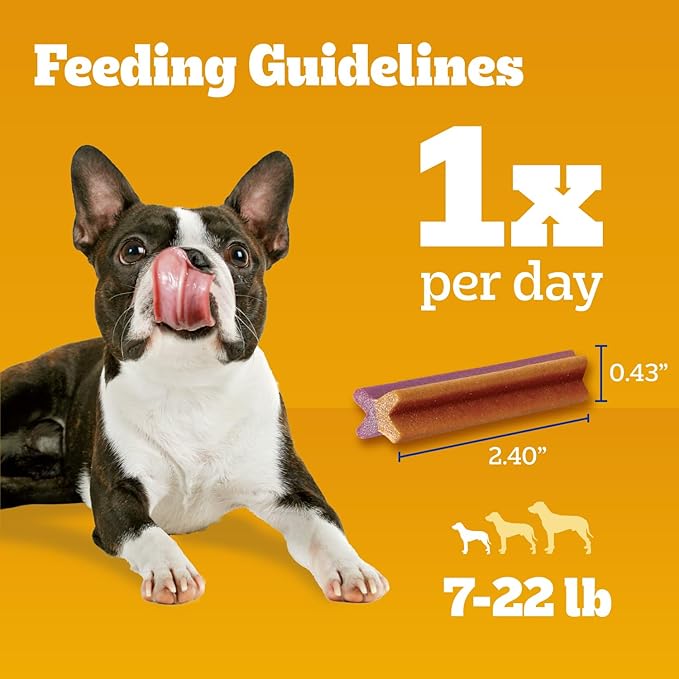 Pedigree Dentastix Dental Chews for Dogs, Small and Toy Breed Dog Treats, Bacon & Chicken Flavor, 5 oz. Bag (24 Total Treats)