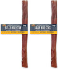 Cadet Bully Hide Sticks for Large Dogs, All-Natural Beef Pizzle, Limited-Ingredient Long-Lasting Dog Chews for Aggressive Chewers, 1 Count (Pack of 2)