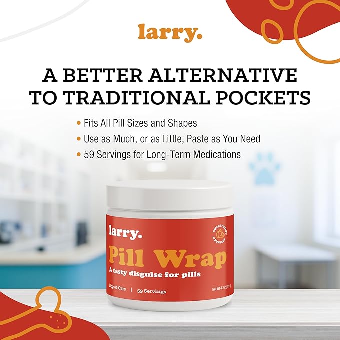 Sweet Potato Pill Wrap for Dogs - Pumpkin Moldable Paste - Hide Dog Medication Pouches - Medicine Treats Pill Hider - 59 Servings - 4.2 oz - Made in USA