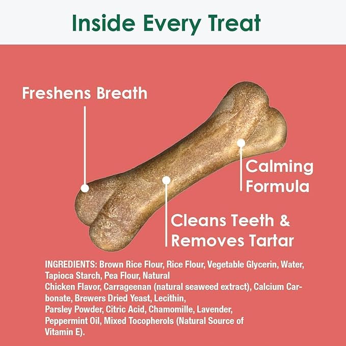 Bonies Natural Hip & Joint Formula Large-Sized Single Bone, Glucosamine & Omega Fatty Acids, Fresh Breath, Clean Teeth, Low Calories, Chicken Flavor, [Large Dogs], 72 Bones