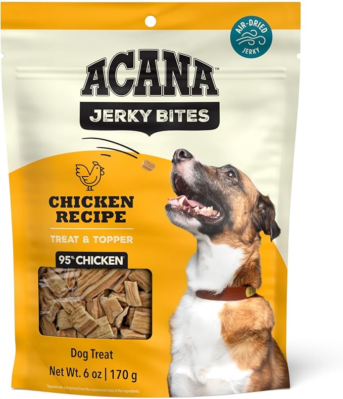 ACANA Jerky Bites Dog Treats Poultry Recipe, 6oz Bag