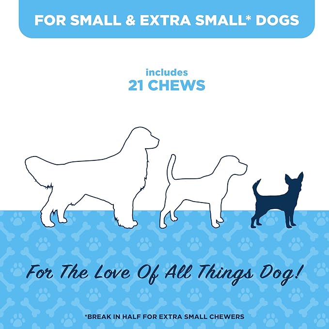 American Kennel Club Dentacare Dental Bone Dog Treats, Good for Dog Dental Health, for Small and Extra Small Breeds, 21 Count