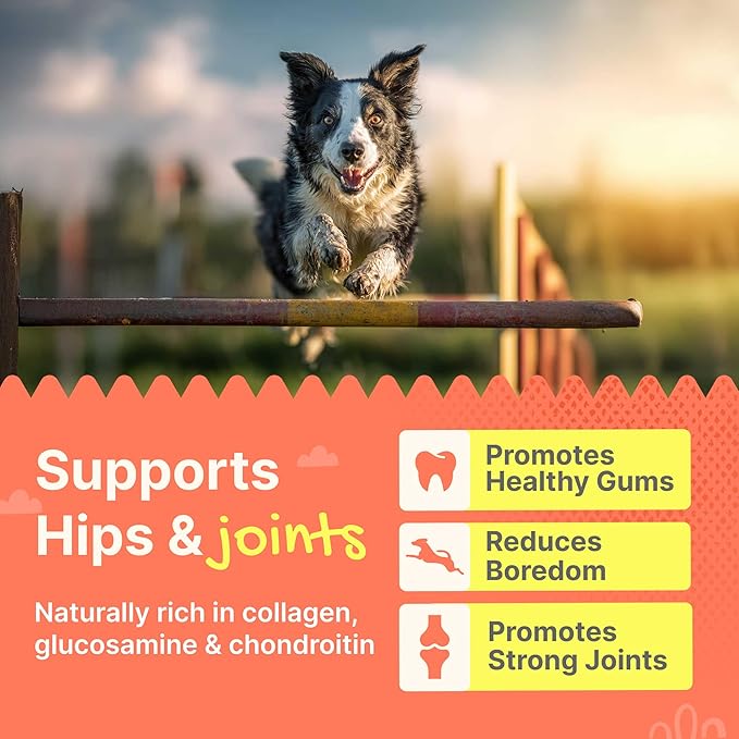 Gaines Pet Duck Feet for Dogs – 80 Count, Natural Chews with Glucosamine, Chondroitin & Collagen – Single Ingredient Dog Treats, Grain-Free, USA Made, Joint & Dental Health Support