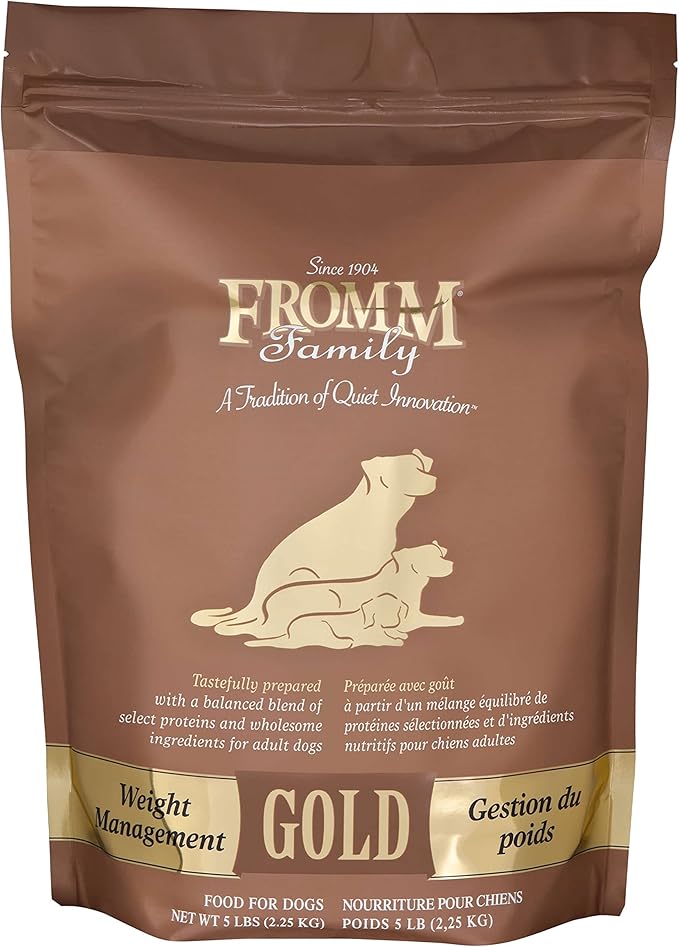 Fromm Weight Management Gold Premium Dry Dog Food - Weight Management Dog Food for Medium & Small Breeds - Turkey Recipe - 5 lb