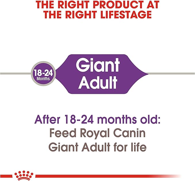 Royal Canin Size Health Nutrition Giant Adult Dry Dog Food, 30 lb Bag