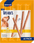 Vitakraft Treaties Dog Treat Sticks - Dog Sticks with 90% Real Chicken & Natural Smoke Flavor - Chewy & Fresh Pet Snacks for On-The-Go (Smoked Chicken, 16 Count)