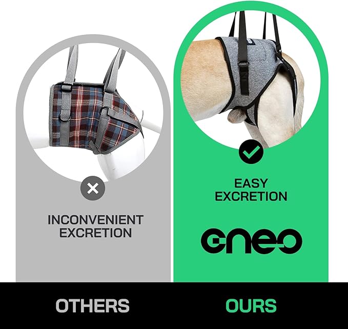 CNEO Dog Lift Harness - Adjustable Support for Medium Large Dogs, Comfortable Design with Padded Back Legs for Elderly, Injured, Arthritic, Senior, Disabled Dogs