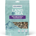 Icelandic+ Land & Sea Wild Caught Cod Skin & Freeze-Dried Lamb - 2.4oz Bag, Dog Treat & Food Topper, 2 Ingredients, No Preservatives, All Natural