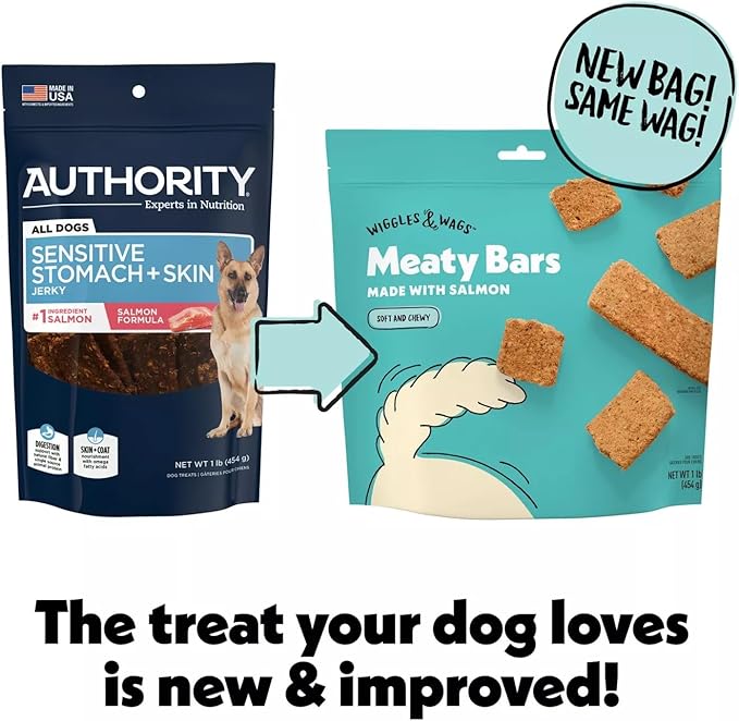 Wiggles and Wags Meaty Bars Made with Salmon