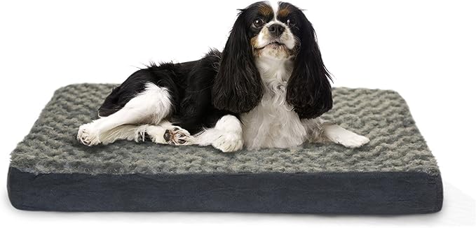 Furhaven Cooling Gel Dog Bed for Medium/Small Dogs w/ Removable Washable Cover, For Dogs Up to 35 lbs - Ultra Plush Faux Fur & Suede Mattress - Chocolate, Medium