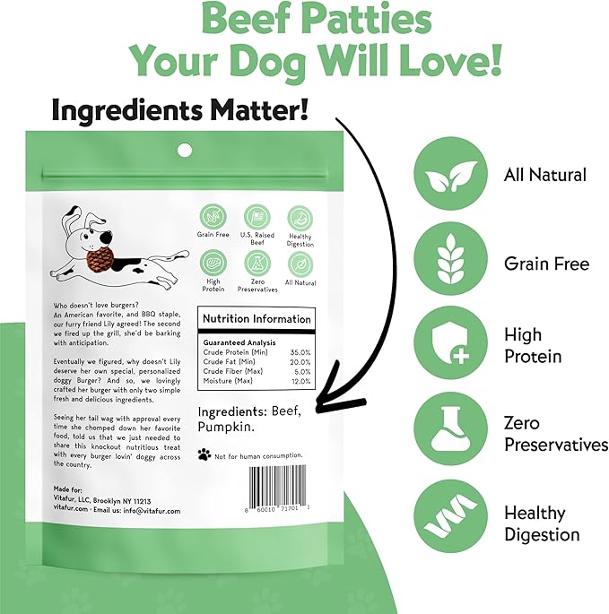 Barkin Burger Dog Treats Variety Pack - Beef & Pumpkin + Salmon & Pumpkin, 2-Pack, Made in USA, Grain Free, Human-Grade, Lean Treats Dogs Love - No Fillers, 4 oz Each