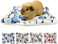 EAEDMY 4 Pieces Guinea Pig Bunny Comfortable Bed Mats Pads, Rabbit Warm Soft Bed, Hamster Bedding Pad Mats for Small Animals Chinchilla Hedgehog Baby Cats (11.8"x9.1", 2.Cobblestones Pattern)