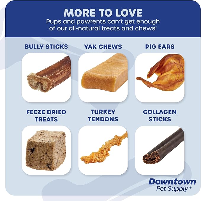 Downtown Pet Supply Jumbo Bully Sticks for Dogs - Natural Beef Chews, Low-Odor & Rawhide-Free, Long Lasting Dog Treats for Aggressive Chewers - Healthy, Safe & Delicious Chews Dogs Love (12" 10 Pack)