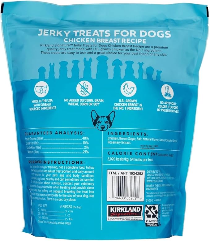 KIRKLAND Signature Chicken Jerky Dog Treat, 48 Ounce